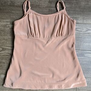 Camisole Womens 6 Pink Silk Top Tank Empire Waist Babydoll Coquette Y2K Vintage